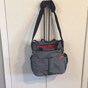 Skip*Hop gender neutral diaper bag w/ changing pad